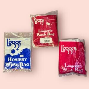 VTG Sealed Machine Wash Bag Lot Hosiery Lingerie Delicate Nylon Net Bag L’eggs